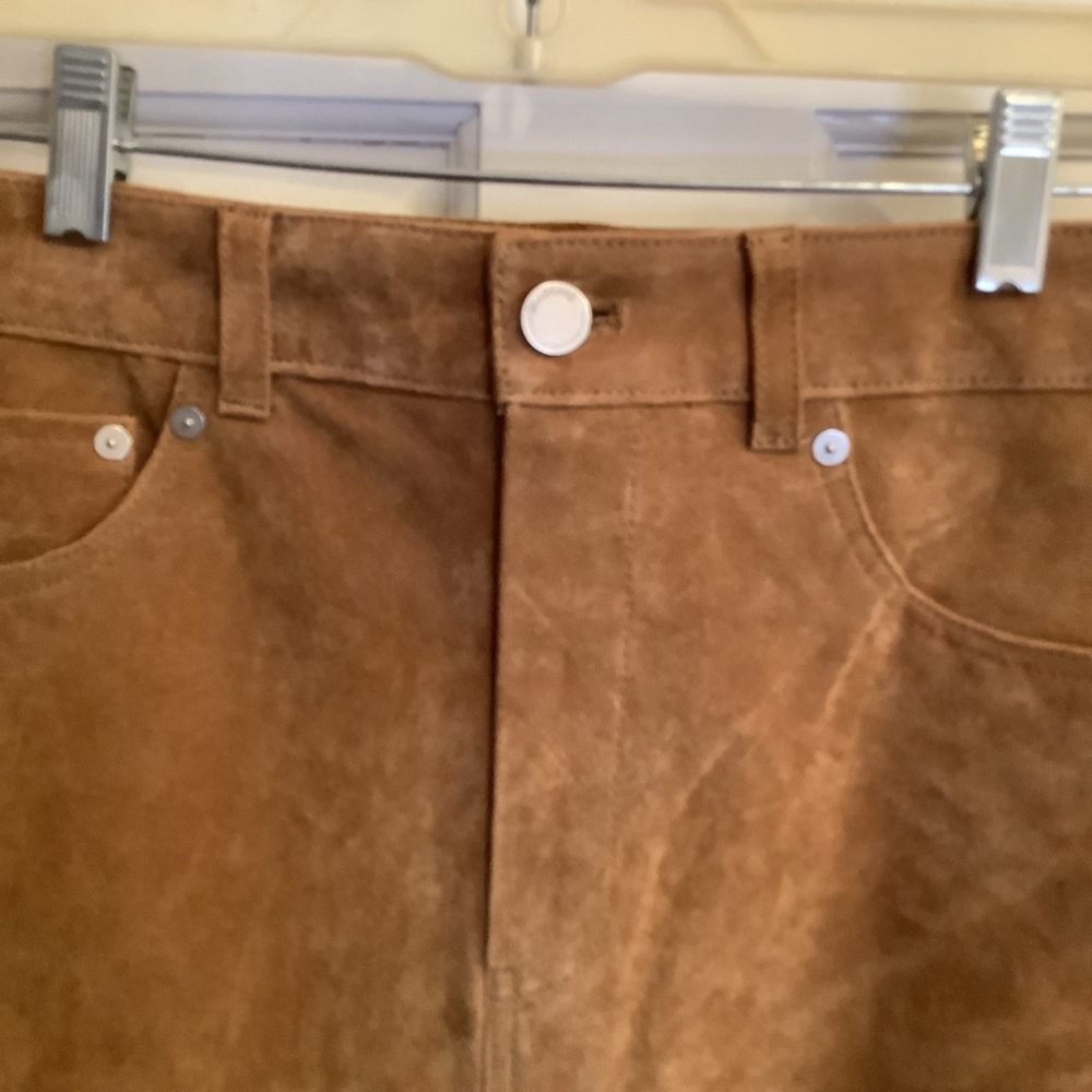 Blank NYC Brown Suede Pencil Skirt - Picture 3 of 14